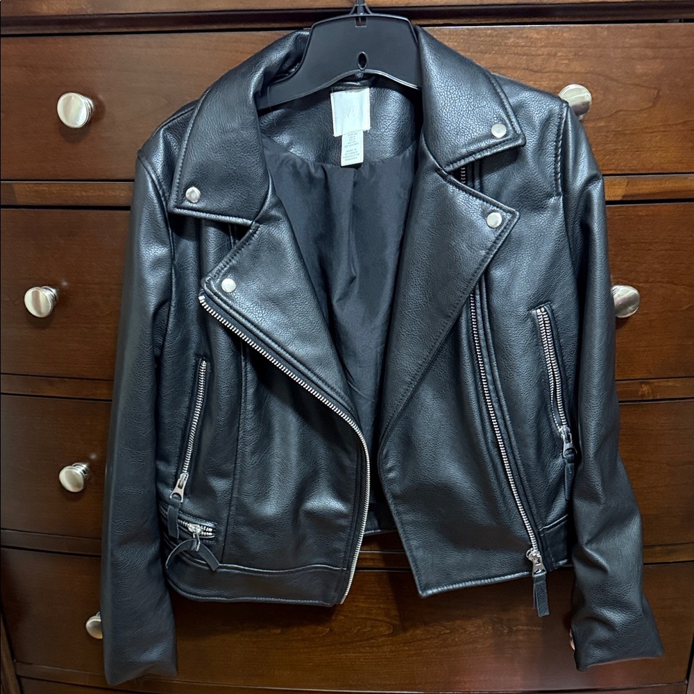 H&M Black Leather Biker Jacket